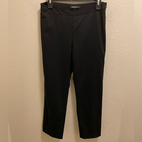 Lafayette 148 New York Black Cropped Ankle Slit Dress Pants Size 2 - Picture 1 of 9